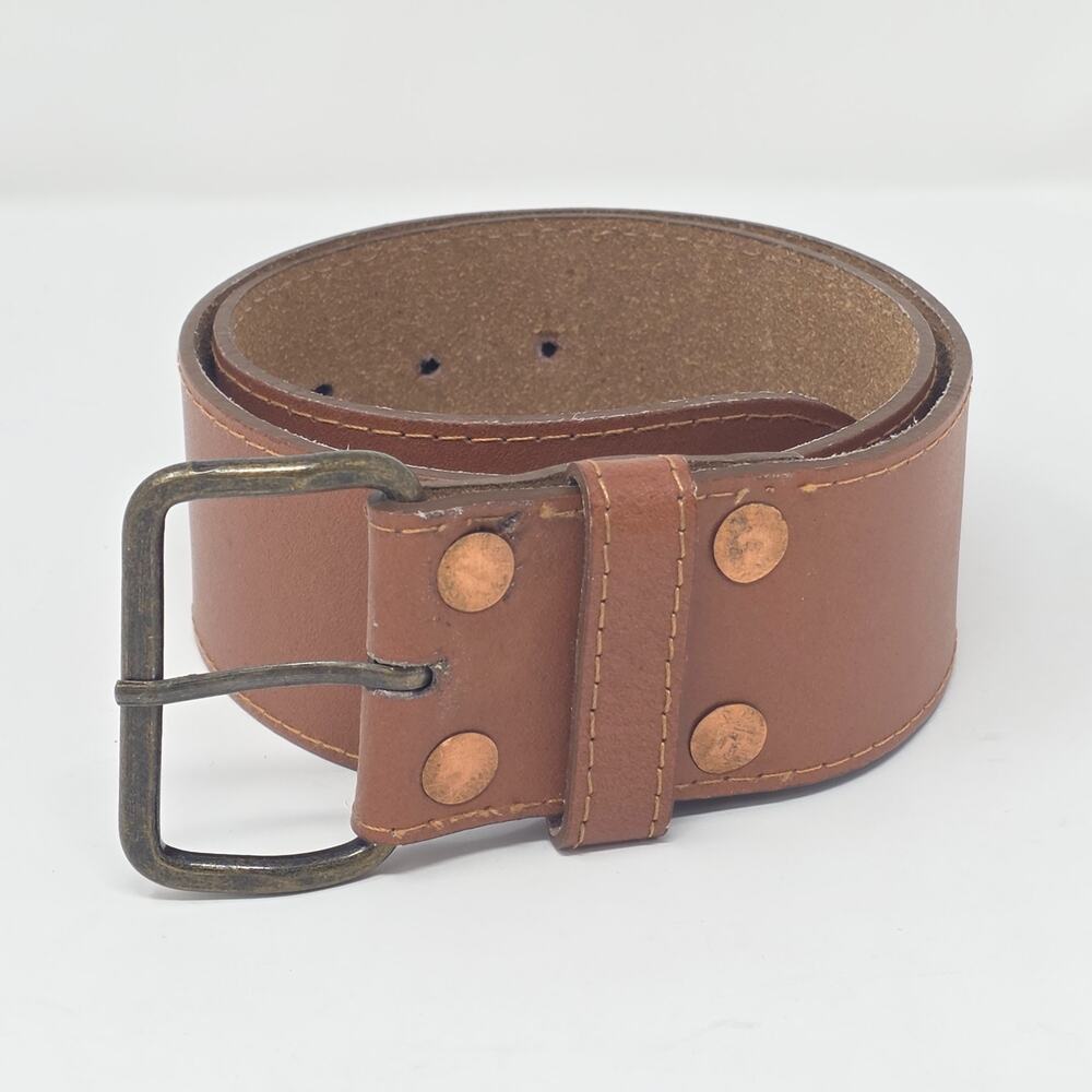 Hero Genuine Leather Belt Womens Size Medium 2" Wide Brown Western Australia B